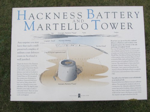 Display board at Hackness, Longhope. Image by J. D. Davies.